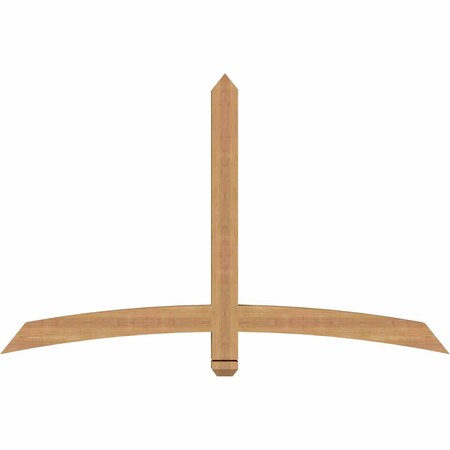 Ekena Millwork Bellingham Timber Gable Bracket, Western Red Cedar, 60"W x 38"H x 3 1/2"D x 3 1/2"F, 15/12 Pitch GBW060X38X0404BEL00SWR